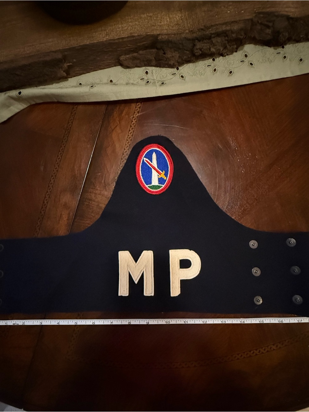 Military Police (MP) Armband - Navy Blue with Embroidered Insignia - D.C.